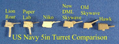 [Comparison of most of the available US Navy 5in38 single turrets]