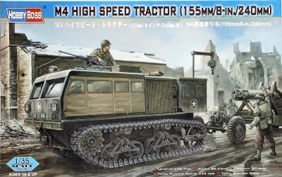 1/72,World War II,US M4 high-speed tractor 155mm/8-in./240mm,model,Plastic model 