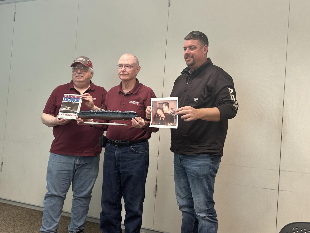 Club President Tom Piper, Builder Tom Elshoff, Justin Nyers